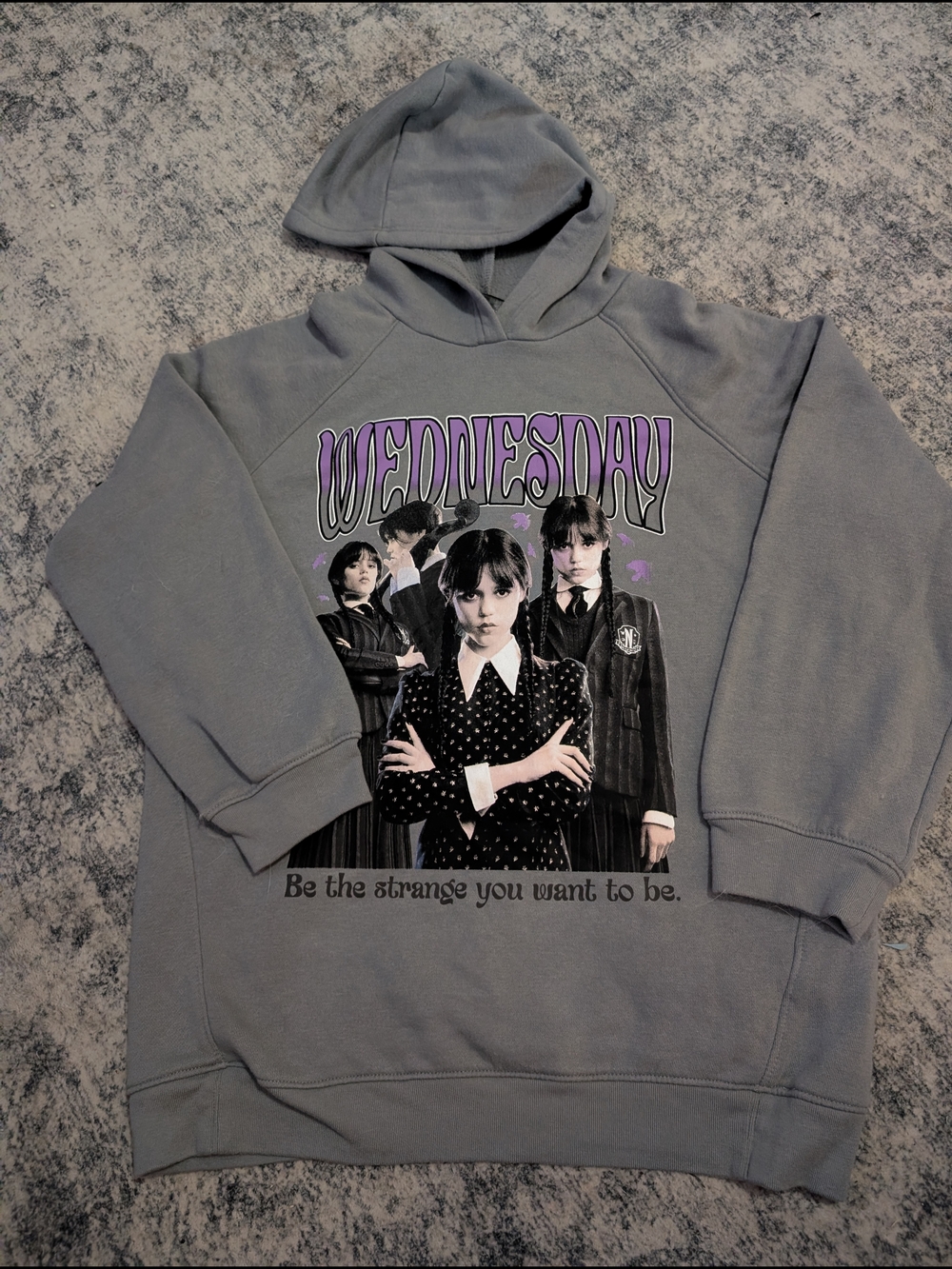 Wednesday Graphic Hoodie Sweatshirt - Gray